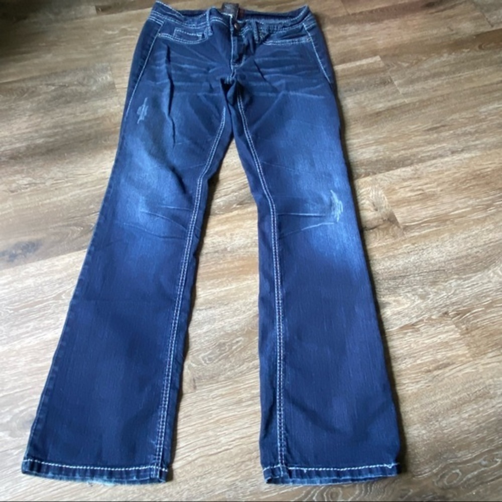 Fragile Jeans Size 11‎ Woman’s Juniors Distressed Blue Denim